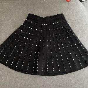 Zara black skirt with white dots